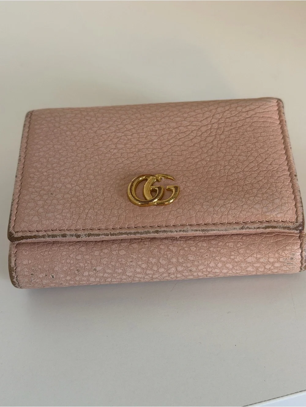 Gucci GG Marmont Pebbled Leather Wallet Blush Pink - Picture 7 of 12